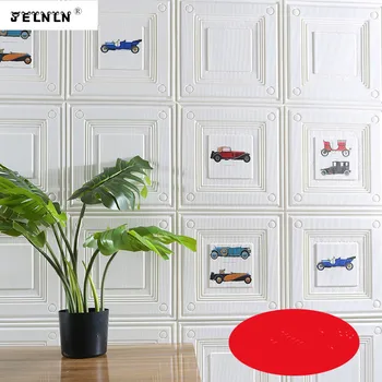 

Cartoon car pattern decorative self-adhesive stereo wall sticker kindergarten children's room bedside tatami soft wall sticker