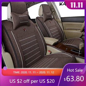

KADULEE flax car seat cover set for alfa 147 giulia giulietta mito toyota lada car seat protector Auto accessories car-styling