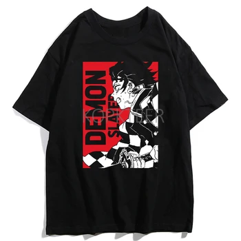 

Kimetsu No Yaiba Anime T-shirts Kamado Tanjirou Nezuko muzan kibutsuji Graphic Print Kawaii Streetwear Summer Hipster T-Shirts