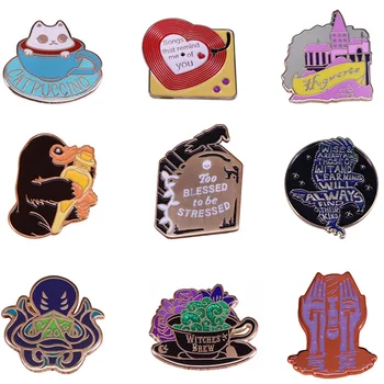 

12pcs/lot E2145 Enamel Pin Cartoon Brooches Collection Metal Lapel Pin Badges for backpack Jewelry Gifts