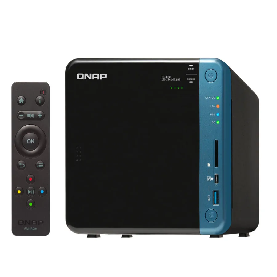 QNAP TS-453B 4G память 4-bay бесдисковый nas, nas сервер nfs Сетевое хранилище Облачное хранилище, 2 года гарантии