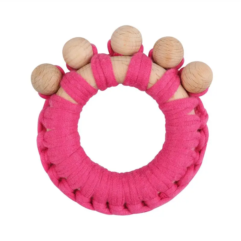 

Infant Wooden Teether Food Grade Wooden Teething Sensory Activity Teether Rattle R2JF
