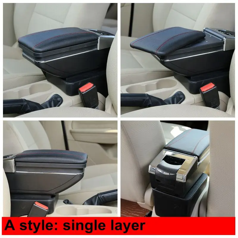 For Astra H Armrest Box Consoles Storage with Cup Holder Ashtray