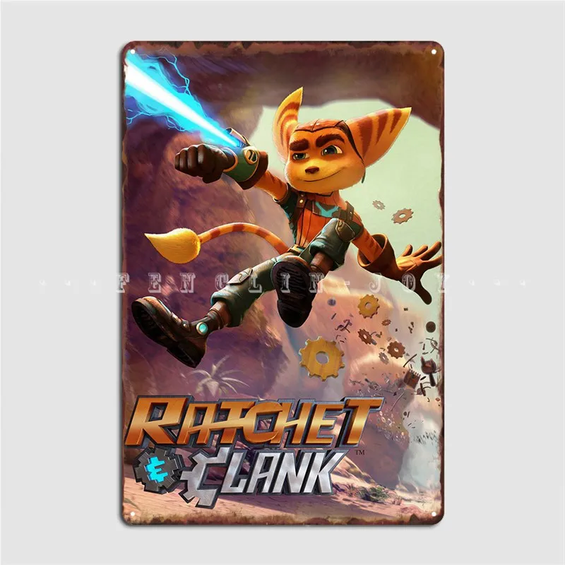 Ratchet E Clank 2015 Metal Sign Club Home Cinema Crea Targhe In Latta Poster