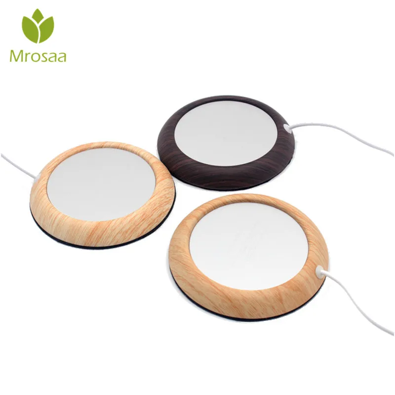 Mrosaa 5V usb-нагреватель, Дерево Зерно тепловой нагреватель для молоко чай кофе кружка горячие напитки стакан коврик, кухонные инструменты тепловой er Coast er