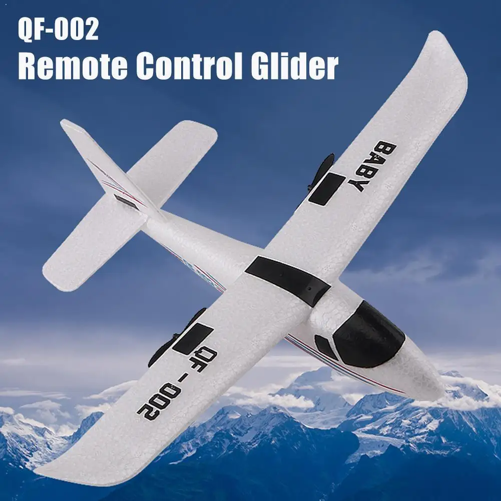 

1 Set RC Airplan Kit DIY Assembly Remote Control Glider Gift Epp Birthday For Children Glider Toy Control Fixed-wing Remote J8U4