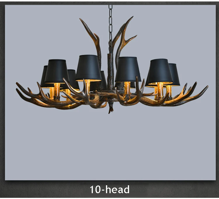 crystal ball chandelier E14 Chandelier Antler Pendant Light America Retro Hanging Lighting for Living Room Coffee Bar Loft Restaurant Hotel Lobby Lamps dining room chandeliers