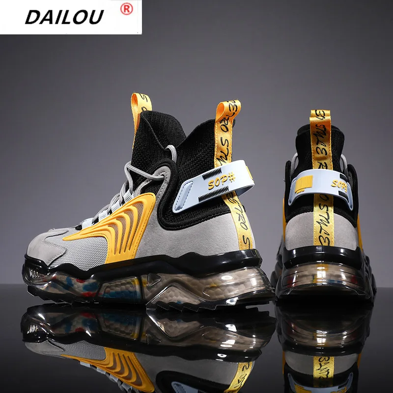Air Sole Running Shoes for Men Comfortable Brand new Sneaker Size 39-46 Lace-up Outdoor Mesh Fitness Jogging Sport shoes for Men