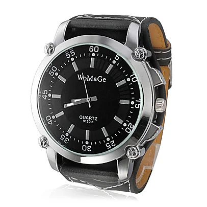Новейший бренд Womage Роскошные наручные часы повседневные и модные кварцевые кожаные ремешки для часов большие часы женские популярные дизайнерские D7