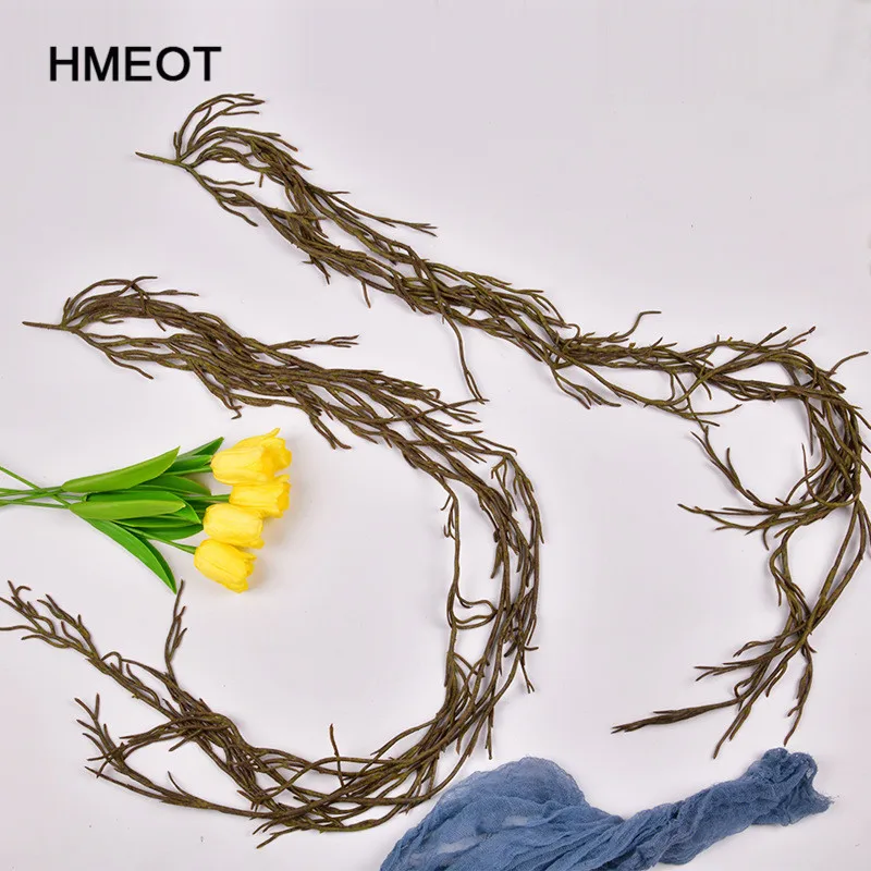 

Simulation soft rubber eucalyptus roots Christmas Home Decoration Wall hang large tree vine plant plastic artificial fake plant