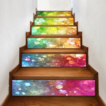 

DIY Stair Sticker Self Yellow Abstract Cute Adhesive Decal Home Decor Paper for Living Room PVC Waterproof 3D Print Photo Art