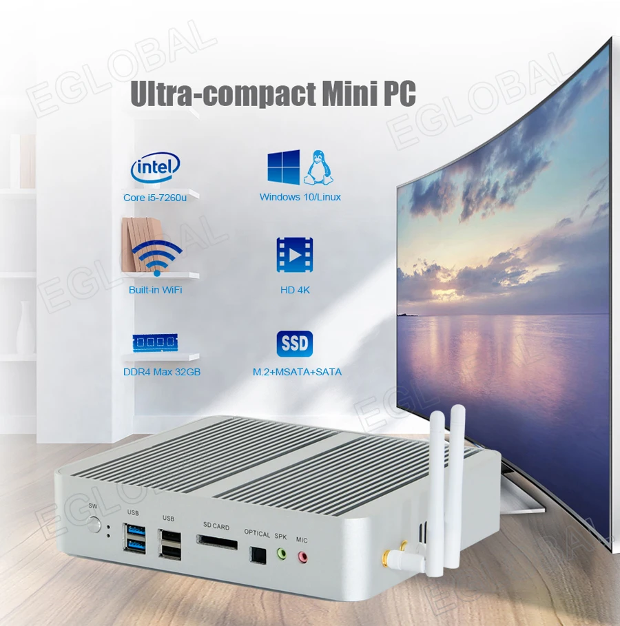 Eglobal UHD 620 Мини ПК 8-го поколения intel core i5 8250U безвентиляторный низкомощный микро компьютер Windows 10 Linux 4K HTPC DDR4 32G tv BOX Eglobal UHD 620 Мини ПК 8-го поколения intel core i5 8250U безвентиляторный низкомощный микро компьютер Windows 10 Linux 4K HTPC DDR4 32G tv BOX