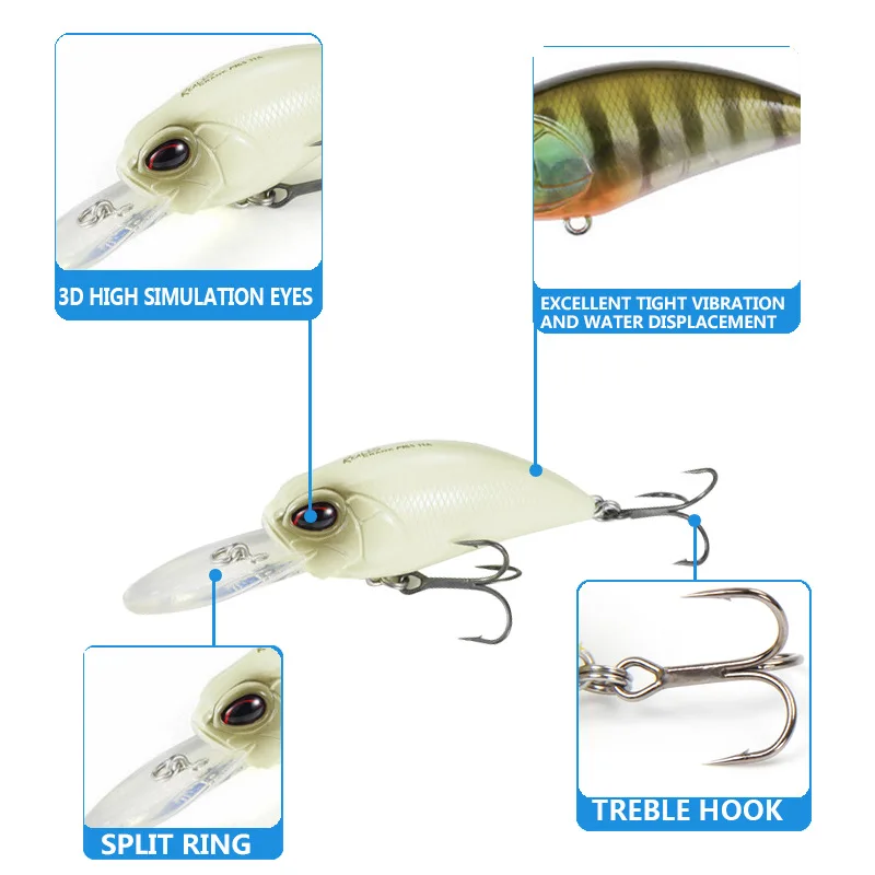 Bassland Новое поступление кривошипная рыболовная приманка японский дизайн Crankbait 100