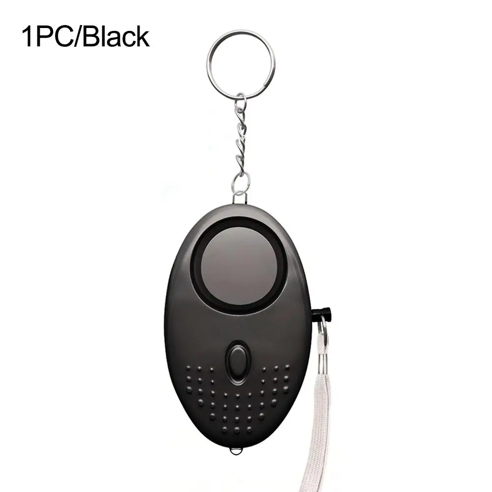 Black 130 дБ, безопасность, персональная безопасность, сигнализация, брелок, безопасность, аварийный для женщин, детей, девочек, Самозащита, электронное устройство - Цвет: Black