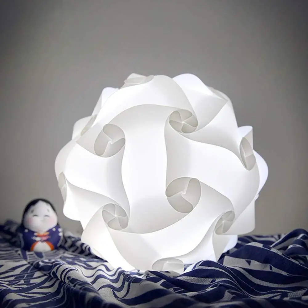 

DIY chandelier lamp puzzle IQ Ball chandelier PP waves 25cm diameter with 12W E27 bulb for home decoration light