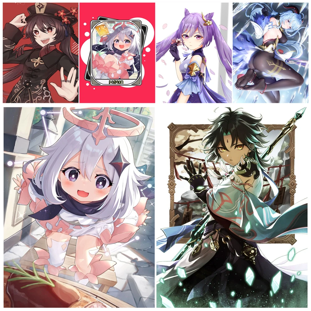 

Nordic Canvas Painting Anime Genshin Impact Posters Wall Art Living Room Decoration Posters and Prints For Modern Home Decor