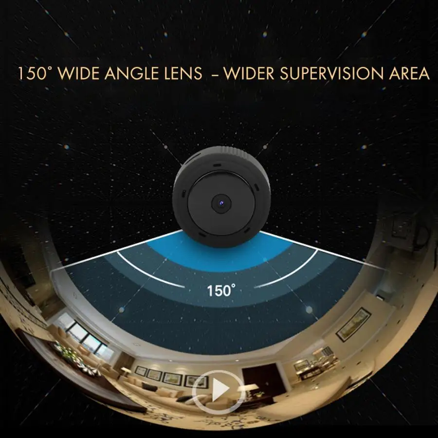 Мини 1080P 25fps HD камера ночного видения Wifi точка доступа экшн DV 150 градусов ультра широкоугольная маленькая камера с батареей biult-в