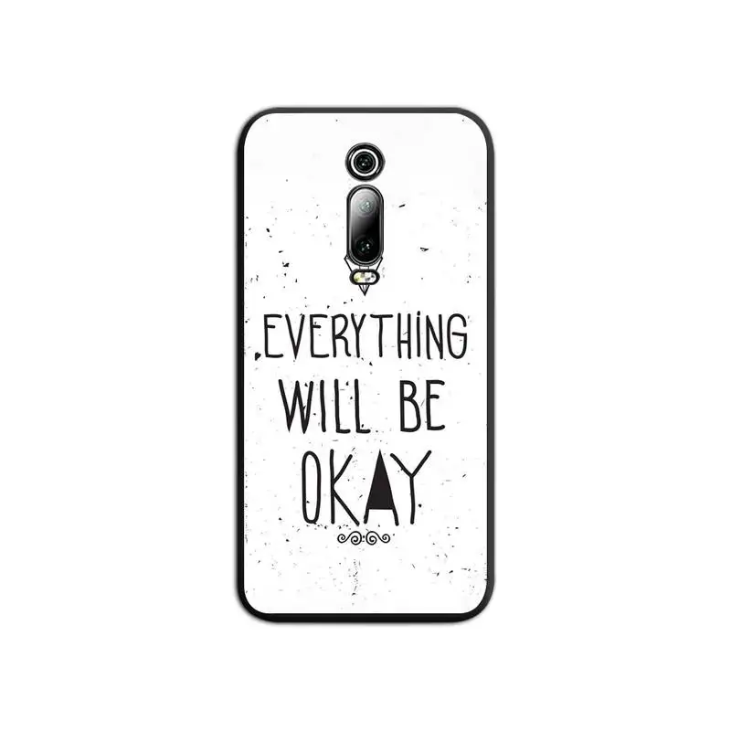 Every Thing Will Be Ok Phone Case For Redmi 9A 9 8A 7 6 6A Note 9 8 8T Pro Max K20 K30 Pro xiaomi leather case handle Cases For Xiaomi