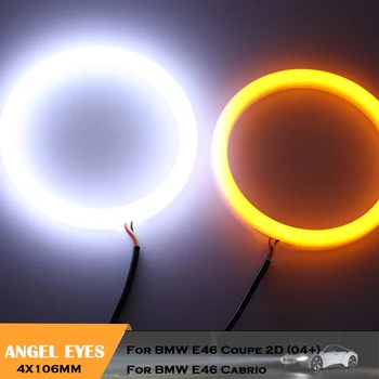 

Yellow White Cotton light angel eyes headlight kits for BMW E46 Coupe 2D E46 Cabrio Car styling accessory No error