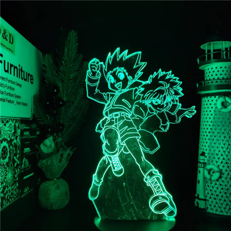 Hunter X Hunter Anime Night Lights LED Gon And Killua Anime Lamp Home Decoration Lampara HXH Decor Lampe Bedroom Decor Lighting