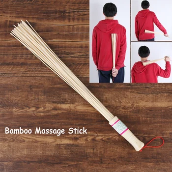 

Natural Bamboo Broom Relieve Fatigue Body Back Relax Bamboo Massage Stick Fitness Stick Beat GuaSha Tool Health Care For Old
