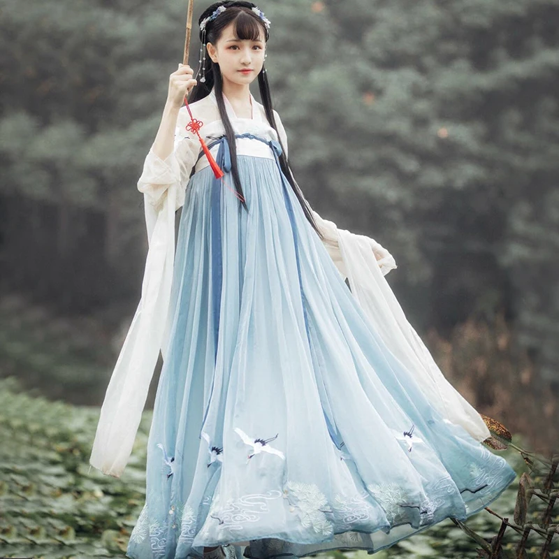 Womon Hanfu костюм для китайского традиционного танца костюмы элегантные сказочные