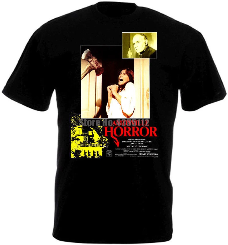 The Amityville Horror Movie Poster Men Funny T Shirt Hip Hop Clothing Tshirts Designer Shirts Short Sleeves | Мужская одежда