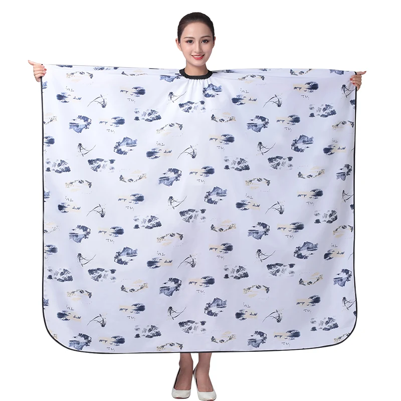 

Salon Professional Hair Styling Cape, Hair Cutting Coloring Hairdresser Printing Wai Cloth Hairdressing Barber Gown Wrap