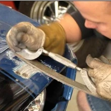 14“ Aluminium Frame with File Milled Tooth Polisher scratch repair tool Files Metal Panel Polishing Curved Tool car polisher