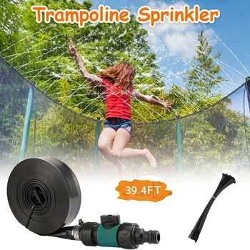 

Trampoline Sprinkler Waterpark 39.4Ft Outdoor Water Play Sprinkler System Hose for Kids Party Summer Yard Toys Sprinkler