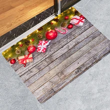 LANGRIA стильный Домашний Декор рождественские подарки деревянный пол с рисунком нескользящий коврик для ванной комнаты
