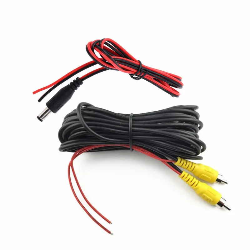 Car RCA CAR Reverse Rear View Parking Camera Video Cable With Video Trigger Wire Connecting Car Parking Rearview Monitor 10m 15m (2)
