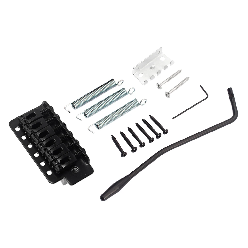 Left Handed Tremolo Bridge Black Electric Guitar Bridge Metal Replacement