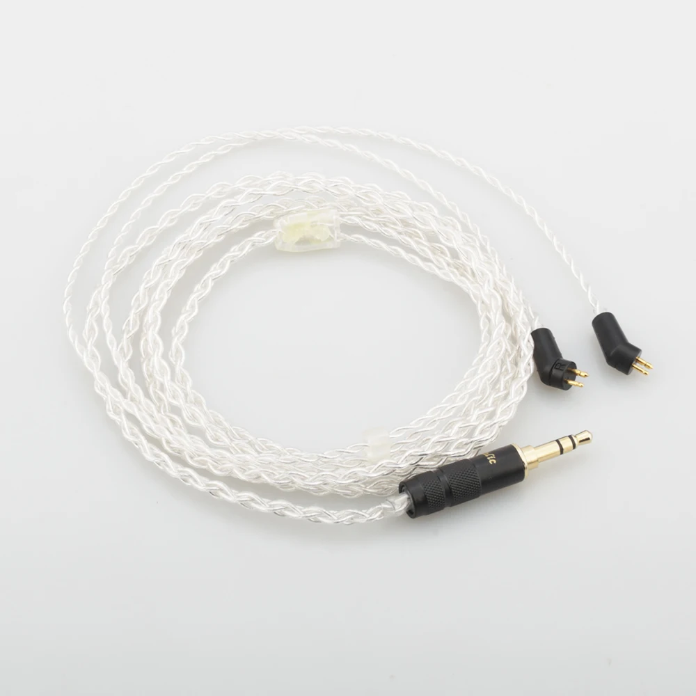 Hi End 8 Cores 7N OCC Silver Plated Headphone Upgrade Cable For ER4P ER4B ER4S Headphones