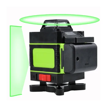 

12/16 Lines 3D/4D Green Laser Level Self-Leveling 360 Degrees Horizontal And Vertical Cross Lines Power Green Laser Line Measure
