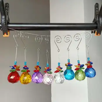 

New Color DIY Crystals Pendants Glass Beads Chandelier Crystals Prisms Suncatcher Handmade Crystal Hanging Ornament Home Decor