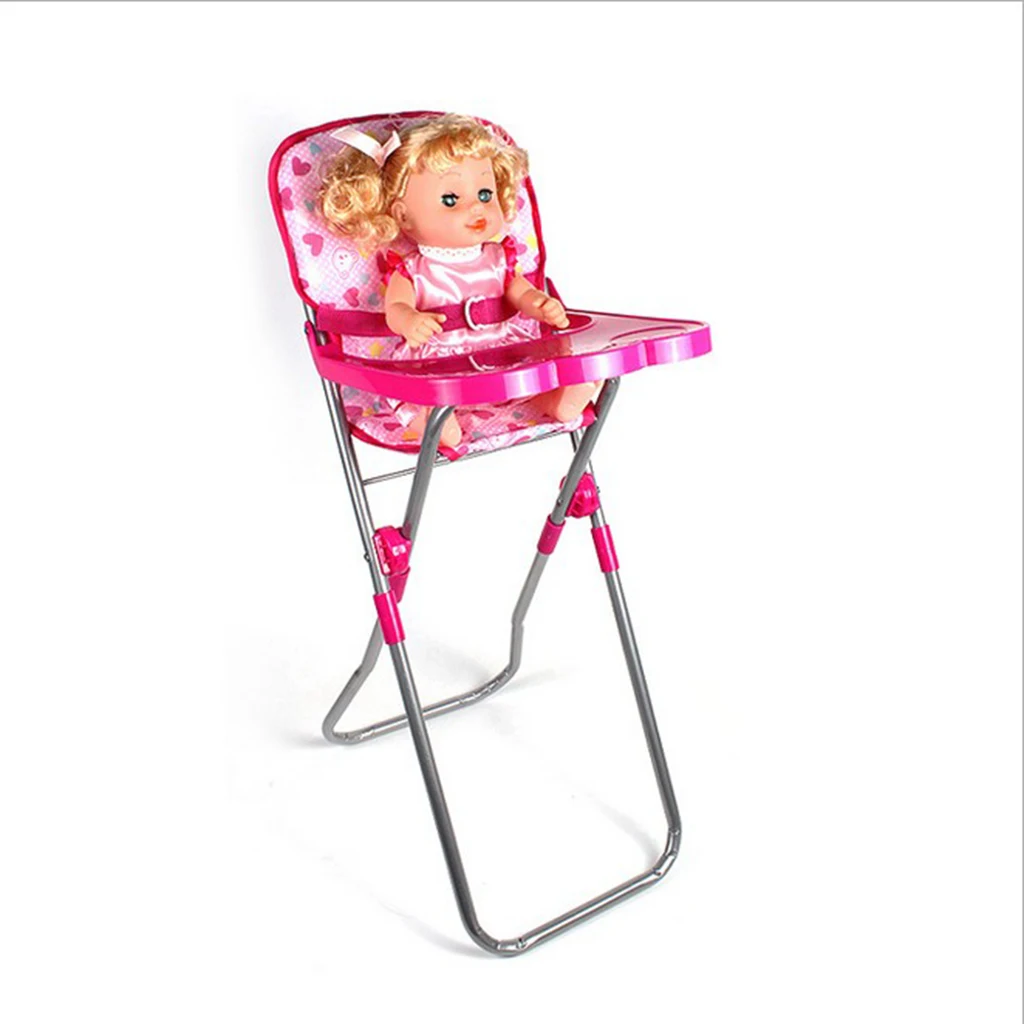 Nursery Room Furniture Decor - ABS Baby Doll High Chair Kid Pretend Play Toy Nursery Room Furniture Decor - ABS Baby Doll High Chair Kid Pretend Play Toy
