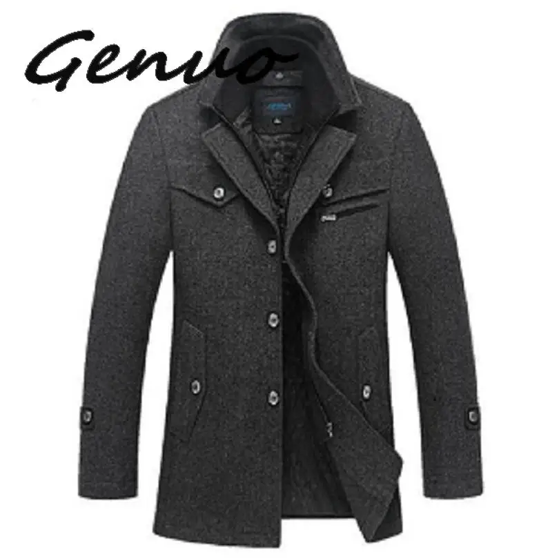 

Winter Jacket Men Wool Slim Fit Jackets Fashion Outerwear Warm Coat Men's Casual Overcoat Pea Coat Plus Size XXXL 4XL Jackets