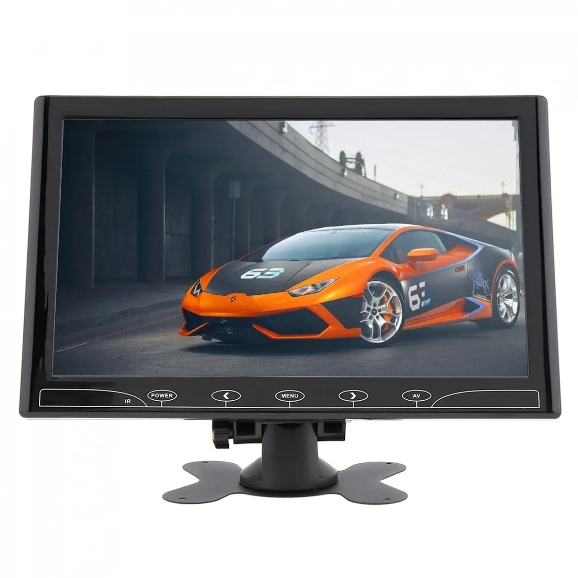 10,1 дюймов HD TFT lcd цветной автомобильный монитор заднего вида 2 видео вход DVD VCD подголовник монитор автомобиля Поддержка аудио видео HDMI VGA