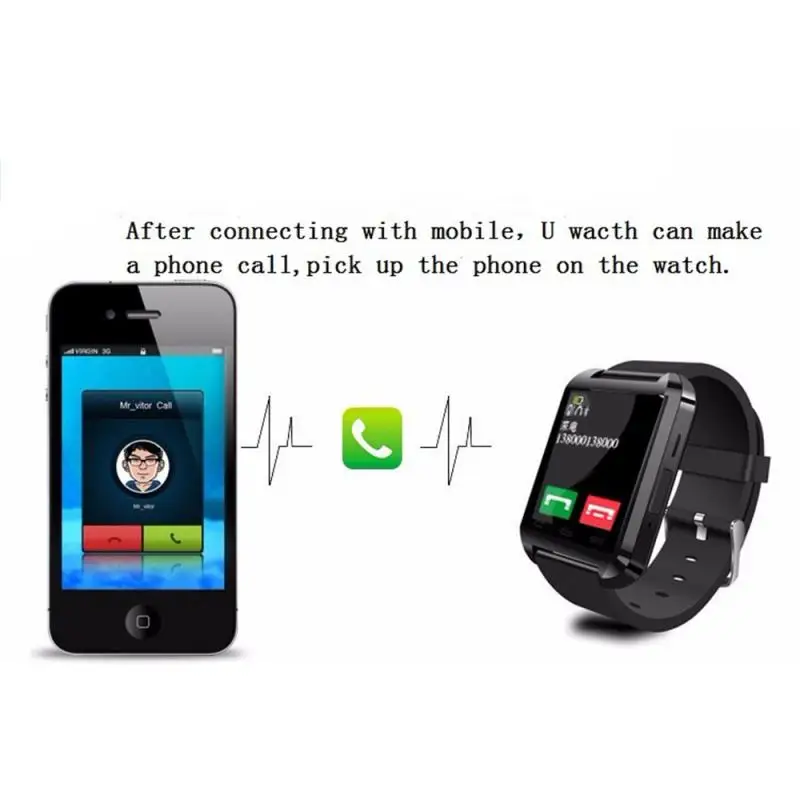2020 New Stylish U8 Bluetooth Smart Watch For IPhone IOS Android Watches Wear Clock Wearable Device Smartwatch PK Easy To Wear