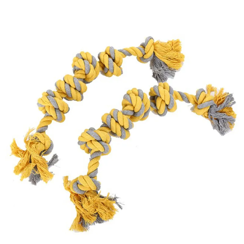 

53CM Bite Resistant Cotton Chew Pets dogs Toys for Large Dogs Braided Bone Knot Rope Tooth Cleaning Tool Pet Products