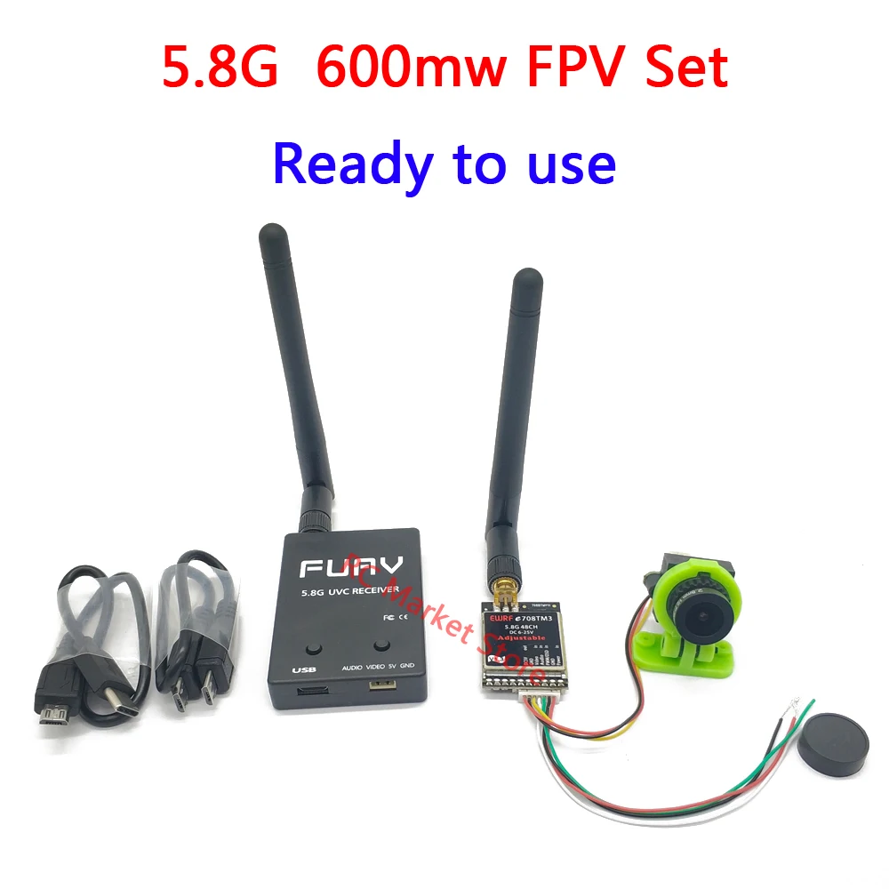Приемник 5 8G FPV UVC передача видео OTG VR телефон Android + передатчик 25 МВт/200 мВт/600 мВт