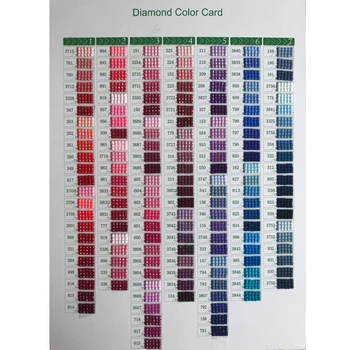 

Diamond Painting Full Range 447 DMC Diamond Color Card Rhinestone Color Identification Card Square / Round Diamond