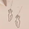 VG 6YM Punk Style corps boucles d'oreilles goutte pour les femmes rétro abstrait évider déclaration main métal mode balancent boucle d'oreille bijoux nouveau ► Photo 2/6