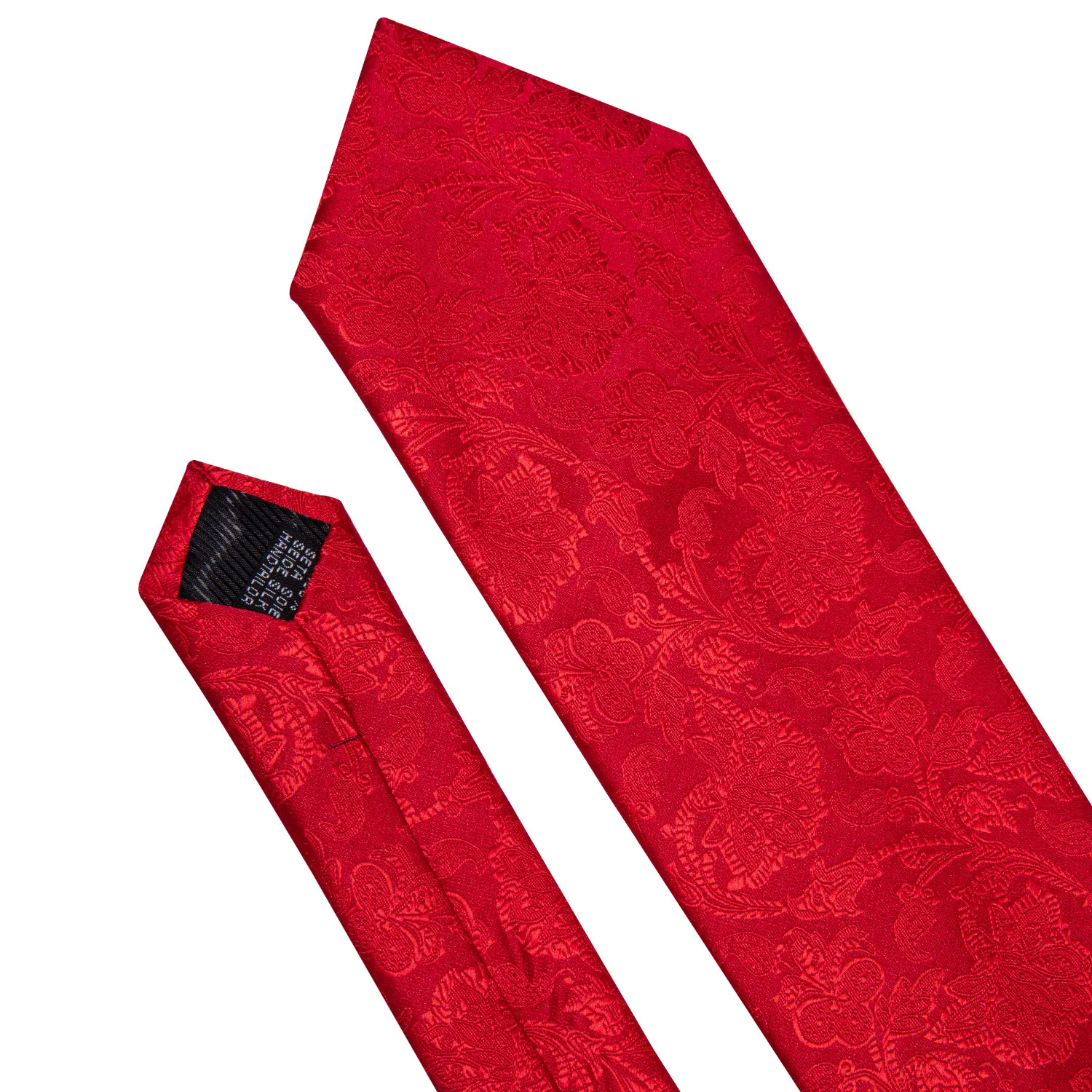 Мужской свадебный галстук красный цветочный Шелковый комплект Hanky от Barry.Wang
