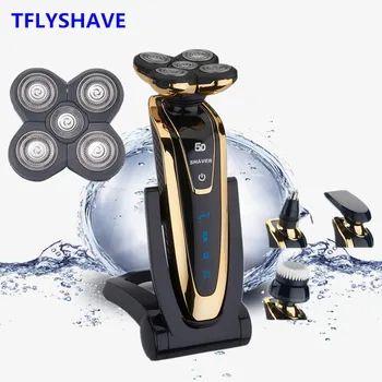 

TFLYSHAVE 5 in 1 Men's Electric Shaver Whole Body Washing 5D Floating Head Shaving Machine for Men Waterproof Electric Razor 4D