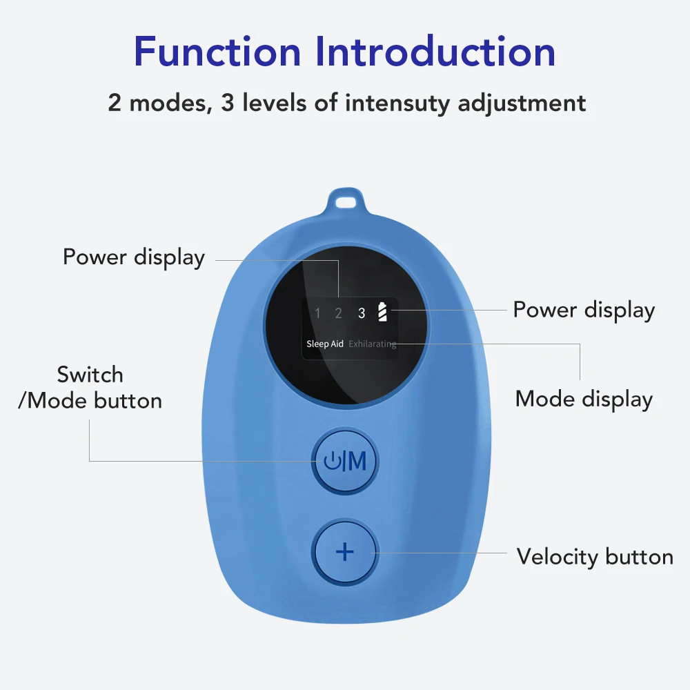 Sleep Aid Device Insomnia Microcurrent Anti Snoring Instrument Handheld CES Pulse Vibration Massager Improve Sleep Quality 2