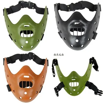 

The Theme of The Film --The Silence of The Lambs --Steel Teeth Hannibal Lecter Resin Mask Halloween Mask