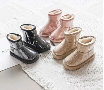 

Winter Kids Boots For Girls Boys Cotton Plush Kids Ankle Boots Toddler Baby Ankle Boots Waterproof Shoes Size 26 -36