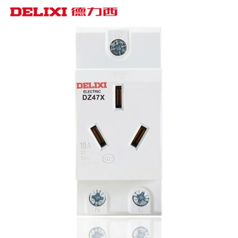 

1PCS DELIXI DZ47X / AC30 Modularized socket 3 insert 10A for AC rail high-current lighting power distribution box